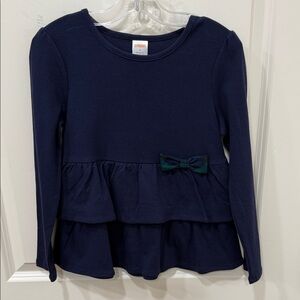 NWT Gymboree Navy Long Sleeve Top with Bow